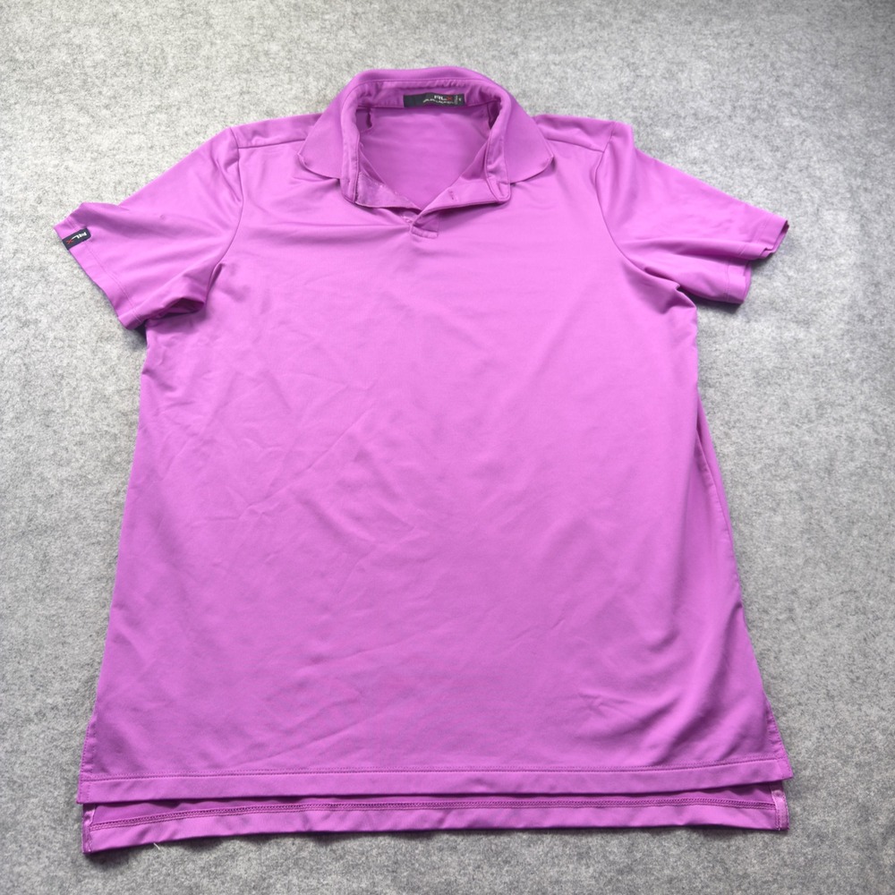 RLX Ralph Lauren Polo Shirt Mens M Purple Good Short Sleeve Golf Athletic Sport